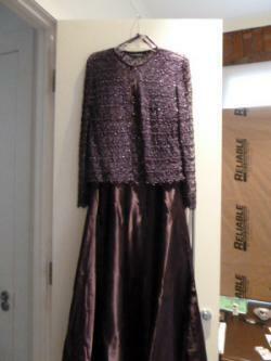 Cachet Evening Dress/Jacket Size 14 Color Eggplant