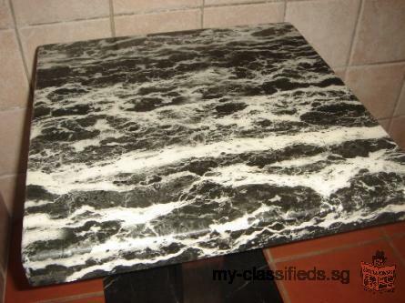 BLACK MARBLE / STEEL SIDE TABLE -Free Delivery!