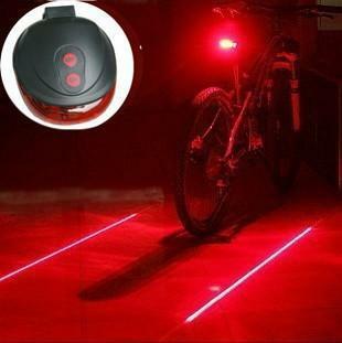 Bicycle Road Laser Cycling Safety Warning Rear Lamp Tail Light