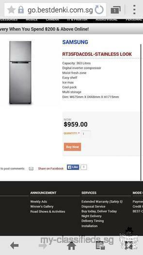 Brand New Samsung Fridge For Sale + FREE $50 Best Denki Voucher